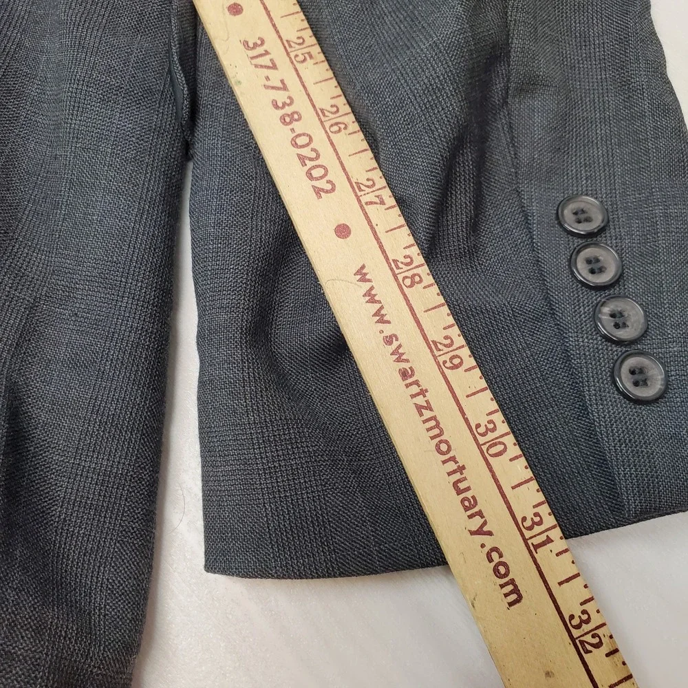 Bios Le Collezioni Mens 44S Charcoal Grey Wool Cashmere Blazer Quiet Luxury Prof